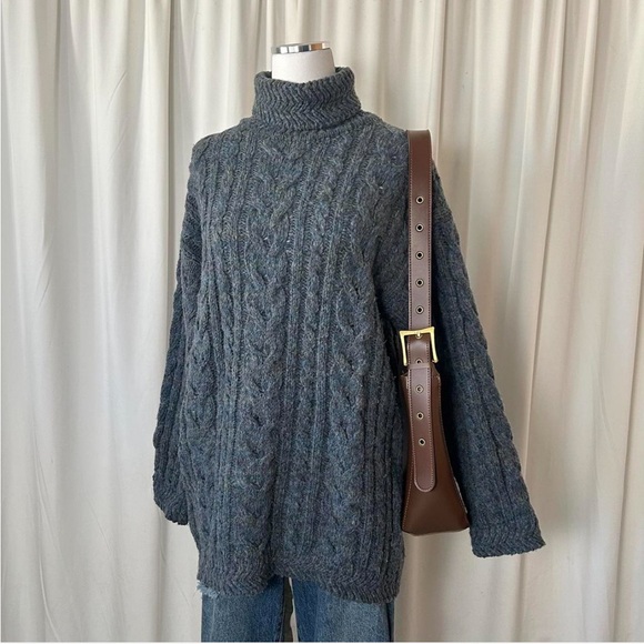 Vintage the Limited Fisherman’s Cable knit turtleneck sweater Wool blend Large. - Picture 6 of 8